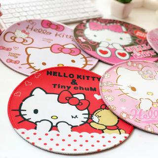 น่ารัก แผ่นรองเมาส์ ลายการ์ตูน Hello Kitty กันลื่น แผ่นรองเมาส์สีพื้น Table Mat
