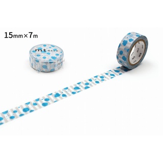 mt masking tape (15mmx7m) border×sputtering (MT01D508) / เทปตกแต่งวาชิ (15mmx7m) ลาย border×sputtering