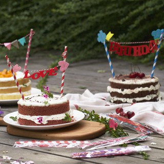 เสาปักเค้ก ธงปักเค้ก เสาปักเค้กลายการ์ตูน เสาปักเค้กhappy birth day เซทเสาปัก