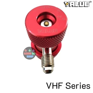 ข้อต่อ R134a Quick Coupler วัดน้ำยาแอร์ รถยนต์ แบบมีวาวล์ปรับได้ VALUE VHF-A แพ็คคู่
