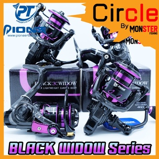 รอกสปินนิ่ง รอกตกปลา PIONEER BLACK WIDOW BW-1000/2000/3000/4000 (สีม่วงดำ)