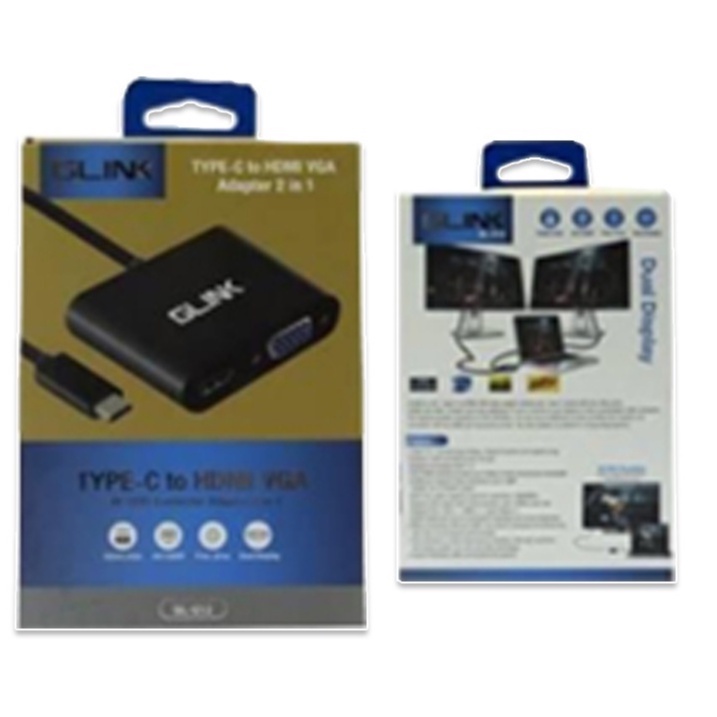 Converter USB TypeC TO VGA/HDMI 'GLINK' GL013 Shopee Thailand