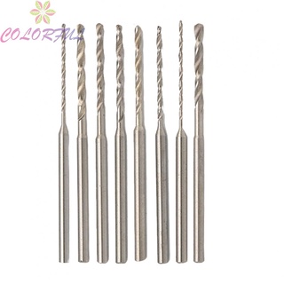 【COLORFUL】Drill Bit 0.8mm-2mm 50mm Length Silver Universal Mini Drill Bits Jewelry