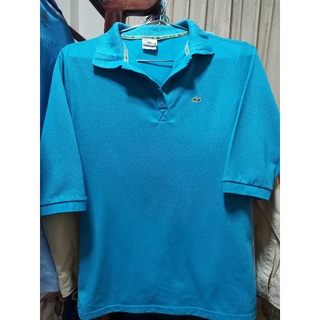 เสื้อโปโล Lacoste size XXXL สีฟ้า แขนสามส่วน