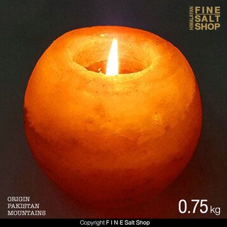 เชิงเทียน เกลือหิมาลายัน Himalayan Crystal Tea light Holder Candle 9x6 cm.