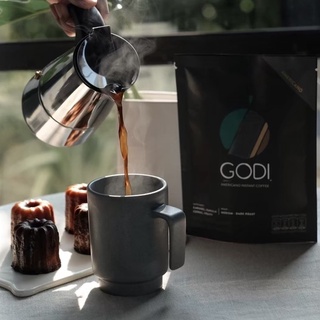 GODI กาแฟ | กาแฟ Godi Americano 0 แคลลอรี่ หอม เข้ม ไม่มีน้ำตาล (1 ถุงมี 10 ซอง )| คีโต ทานได้ | เมล็ดกาแฟคุณภาพ