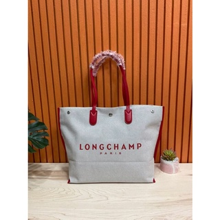 New Collection(!!) LONGCHAMP ESSENTIAL TOILE SHOULDER BAG L ECRU