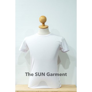 เสื้อรองในทหาร เสื้อคอกลม เสื้อทหารสีขาว ผ้าTC
