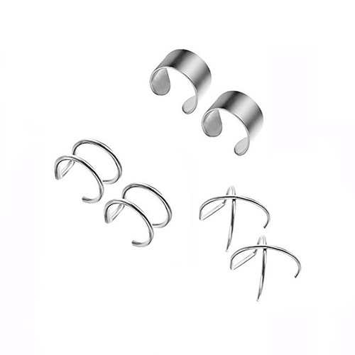 Our XX Cuff ต่างหูหนีบ วัสดุไทเทเนียมเกรดเครื่องมือแพทย์ (C001-C006)