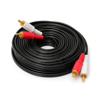 สายลำโพง AV Cable ยาว 5 เมตร สายสัญญาณเสียง (401A) AV ขาวแดง เข้า 2 ออก 2 (M/M)