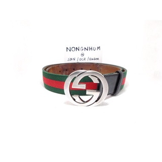 เข็มขัด Gucci belt with Interlocking G buckle sz 90 36  มือ 2 ของแท้