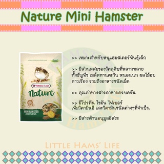 Nature Mini Hamster เนเจอร์มินิแฮมสเตอร์ อาหารแฮมสเตอร์แคระ ปริมาณ 400 กรัม