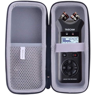 Jinmei กระเป๋าเคสแข็ง สีดํา สําหรับ TASCAM Linear PCM Recorder DR-07X