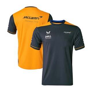 เสื้อยืดแขนสั้น คอกลม พิมพ์ลายทีมแข่งรถ McLaren F1 แฟชั่นฤดูร้อน สําหรับผู้ชาย 2022