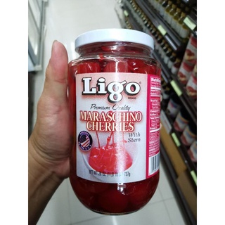 ecook มาราสชิโน เชอรี่แดง มีก้าน ตรา lico​ BB maraschion cherry 737กรัม