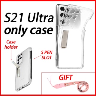 ☆ ใหม่ เคสโทรศัพท์มือถือแบบใส พร้อมช่องใส่ปากกาสไตลัส สําหรับ Samsung Galaxy s21ultra S PEN Galaxy