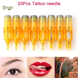 20pcs Sterilized Tattoo Needle Tattoos Machine Tattoo Eyebrows Lip Permanent Makeup Ink Cartridges