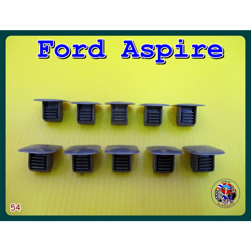 กิ๊บล้อคกันชน ตัวเหลี่ยม (54) - Ford Aspire Bumper Clip Lock Set 10pcs. (Square Head)