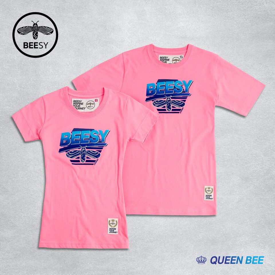 beesy  เสื้อคอกลม  ชาย หญิง รุ่น queen bee สีชมพู