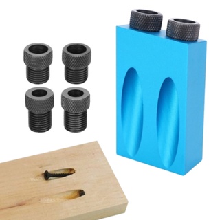 จิ๊กเจาะเอียง ชุดดอกเจาะ แบบพกพา เครื่องเจาะรูแบบเอียง 6 มม. / 8 มม. Pocket Hole Jig สำหรับงานไม้ จิ๊กเจาะเอียง เจาะไม้