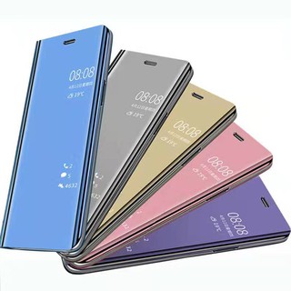 เคส ฝาพับ เงา VIVO S1 S1pro Y19 Y81 Y83 Y71  V9 Y85 V15 V15pro V11 V11i เปิดปิด ฝาพับ