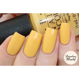 พร้อมส่ง OPI Never a Dulles Moment ยาทาเล็บโทนสีเหลืองกลางๆ เหลืองพาสเทล ไม่เข้ม ไม่อ่อน ลุคสดใส ซนๆ ชิคๆ แท้ %