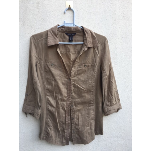 เสื้อเชิ้ต mng basics มือสอง size S