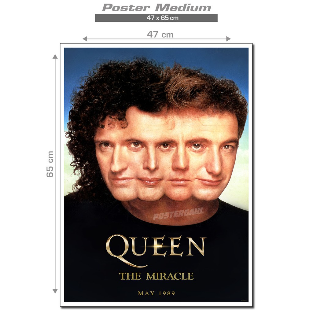 โปสเตอร ์ ขนาดกลาง QUEEN โปสเตอร ์ THE MIRACLE FGP215 - ขนาด 47 x 65 ซม