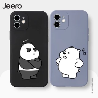 JEERO เคสคู่ เคสไอโฟน คู่รัก ขอบเหลี่ยมกันกระแทกซิลิโคนนุ่มลายการ์ตูนตลก เคสโทรศัพท์ Compatible for iPhone 17 Air 16 15 14 13 12 11 Pro Max SE 2020 X XR XS 8 7 Plus xsmax 7plus 8plus พลัส HFC250