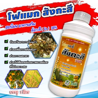 โฟแมกซ์ สังกะสี 700 ขนาด 1ลิตร ธาตุอาหารพืชสูตรเข้มข้น ป้องกันอาการใบแก้ว ใบลายใบส้ม ช่วยการแตกตาดอก ช่วยให้พืชทนต่อสภาพ