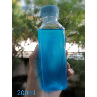 ขวดPETทรงเหลี่ยม​ 200​ML​(SQ200ML) 250ใบ+ฝา (ไม่คละสีฝา)​