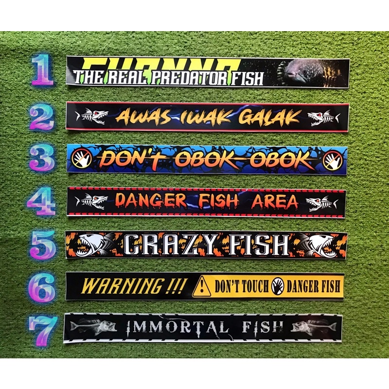 CHANNA FISH AQUARIUM STICKER 30ซม. - 100ซม