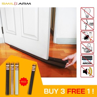 [เซ็ท 3 แถม 1!!] SmileArm® ที่กั้นประตู แบบสอด Standard คิ้วกันแมลง กันฝุ่น กันเสียง ใช้ได้กับประตูบานเปิด-ปิดทั่วไป