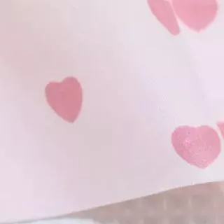 ผ้าคอตตอน 100% ลายหัวใจ