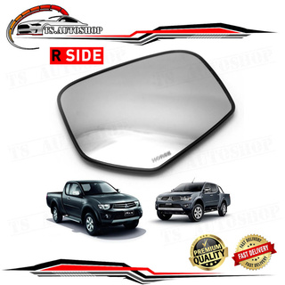 เนื้อเลนส์กระจก ข้าง ขวา ใส่ Mitsubishi L200 Triton Pick Up 2005 - 2015