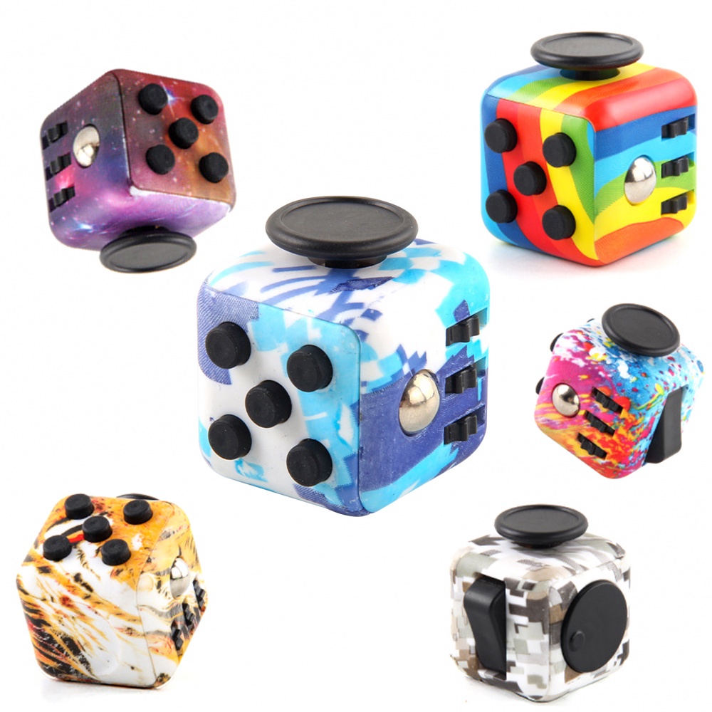 Magic Cube Fidget ของเล่น,Colourful Cube Fidget ความวิตกกังวลบรรเทาของเล่นสําหรับเด็กและผู้ใหญ่, 6 ด