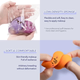 IMAGIC 6 Color Beauty Spons Puff Wet&Dry Soft Blending Makeup Tools Egg Sponge