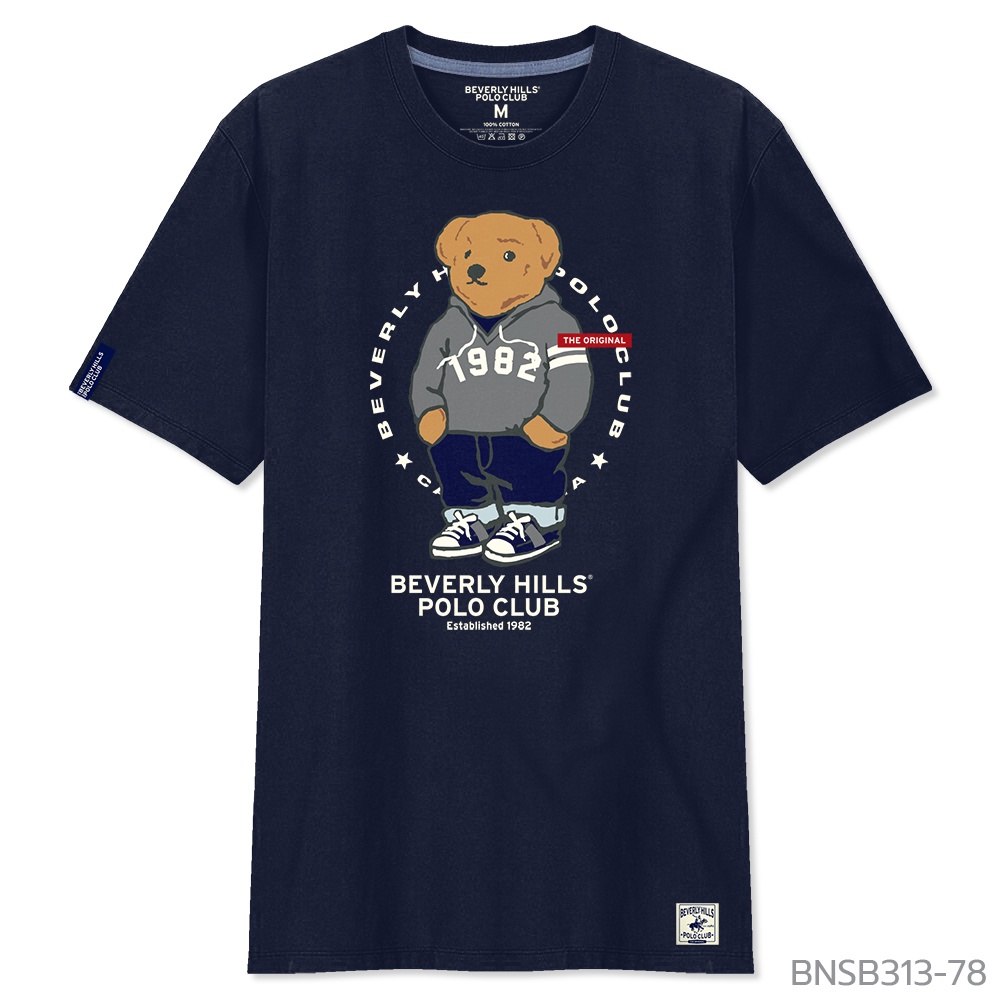 Beverly Hills Polo Club เสื้อยืดคอกลมแขนสั้น Classic Bear Shopee Thailand
