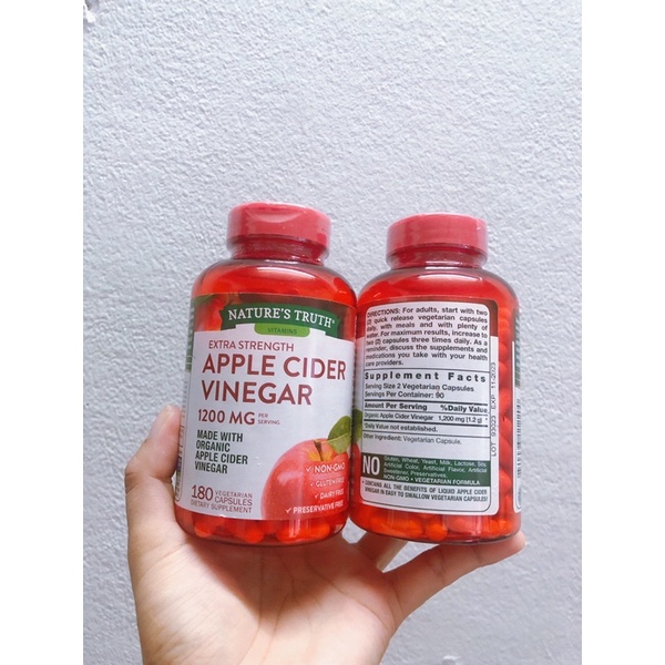 Nature's Truth Apple Cider Vinegar 1200 mg. 180 แคปซูล