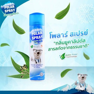 โพลาร์ สเปรย์ 80 มล. Polar Spray Eucalyptus oil Plus Active Polar โพลาร์ สเปรย์ สเปรย์ปรับอากาศผสม แอคทีฟ โพลาร์