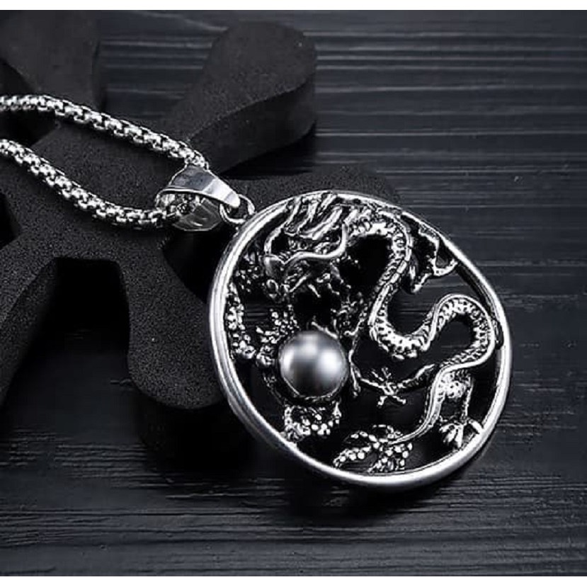 สร้อยคอย้อนยุค 3D สแตนเลส Dragon Cloud (ST31)