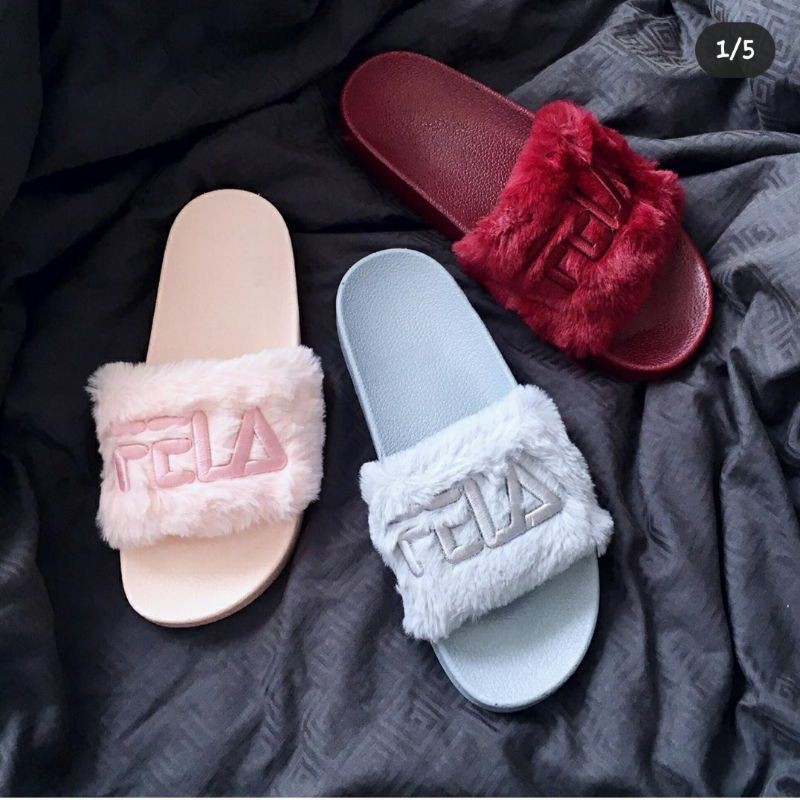 รองเท้าแตะ ฟีล่า ขนเฟอร์ FELA