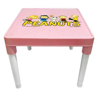 Chair table PLASTIC TABLE SPRING SNOOPY FRIEND PINK Outdoor furniture Garden decoration accessories โต๊ะ เก้าอี้ โต๊ะพลา