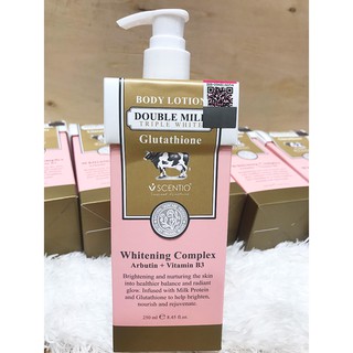 ฺBeauty Buffet SCENTIO DOUBLE MILK BODY LOTION 250 ml. โลชั่นน้ำนม