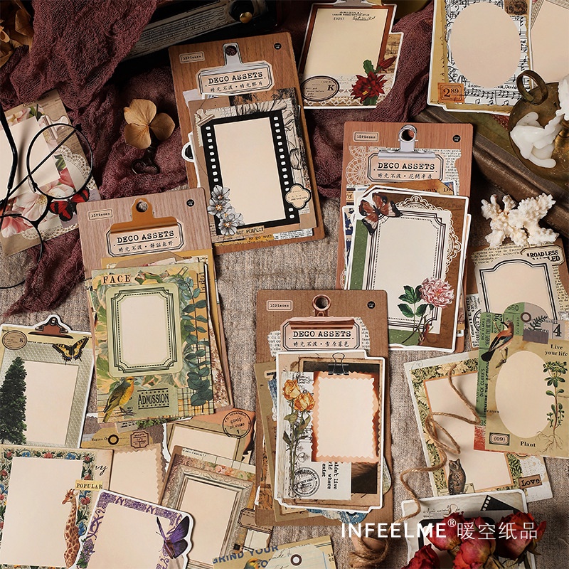 15 ชิ้นตกแต่งหัตถกรรมกระดาษ Vintage Journaling Scrapbooking อุปกรณ์สําหรับ Junk Journal Planners ความงามตกแต่ง