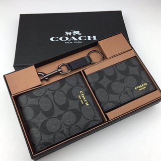 COACH Short Wallet with Key Set Signature