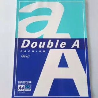 สมุดรายงาน A4 80 แกรม Double A ( 25 แผ่น )