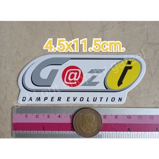 สติ๊กเกอร์ติดโช็ค Gazi 4.5x11.5cm. แต่งรถ