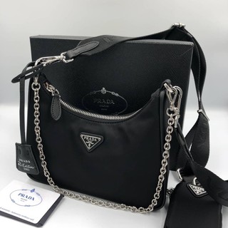 Prada hobo crossbody reedition สีดำ