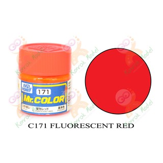 สีสูตรทินเนอร์ Mr.hobby Mr.color C171 Fluorescent Red Semi Gloss 10ml